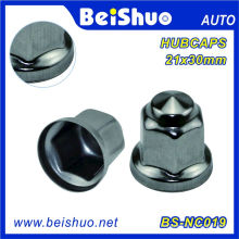 Racing Car Polished Stainless Steel Flanged Lug Nut Cover